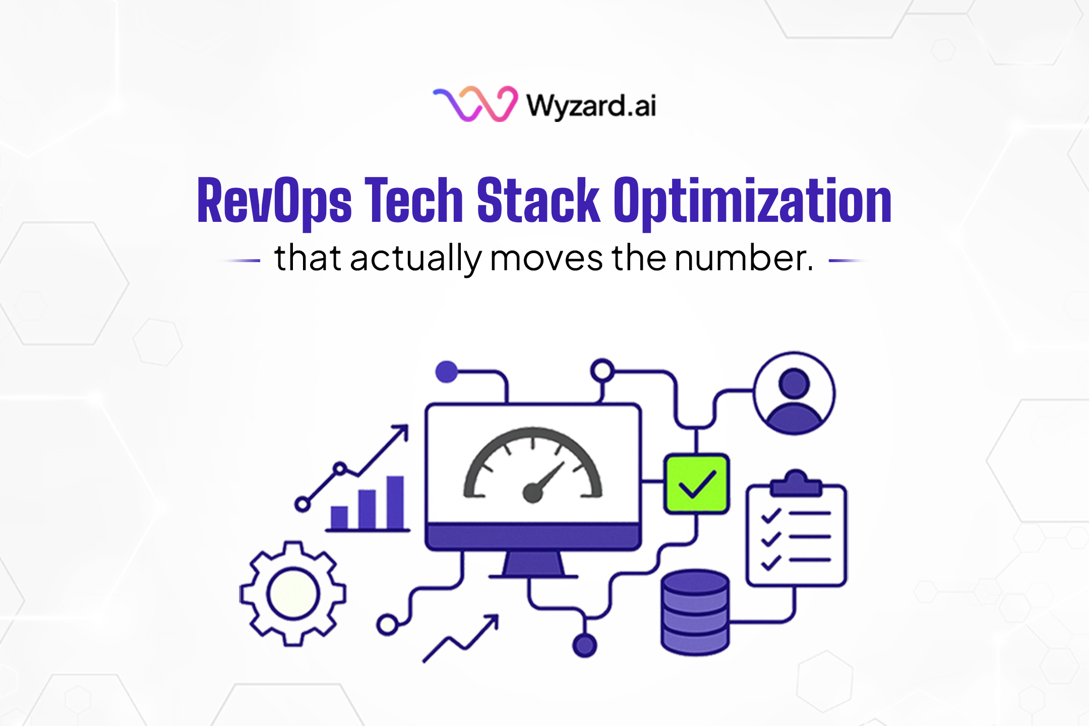 Diagram of an AI-native GTM stack for RevOps Tech Stack Optimization showing data foundation, decisioning, and execution layers with routing, GDPR/SOC2 guardrails, HubSpot/Salesforce data sync, and automation across web, events, ads, webinars, and email.