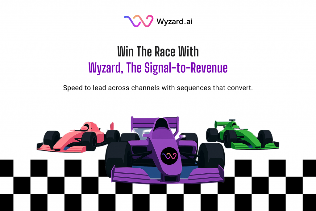 Speed to lead framework showing LinkedIn and email sequences orchestrated by Wyzard, the Signal-to-Revenue AI
