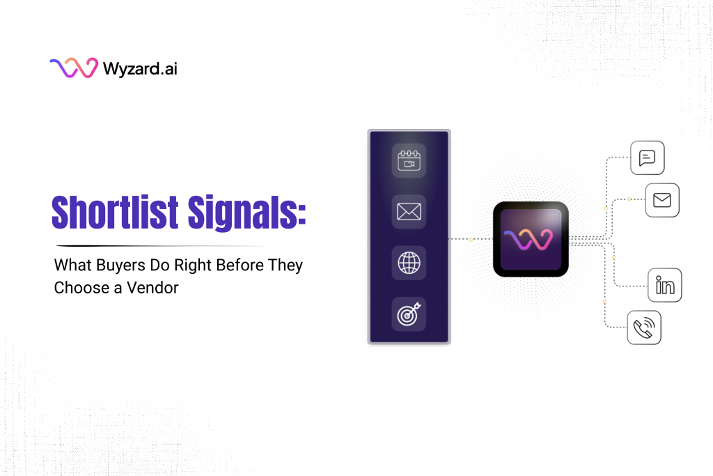 Surface vendor shortlist signals early and act before buyers decide. Learn how Wyzard.ai, the Signal-to-Revenue AI, identifies late-stage intent across channels.