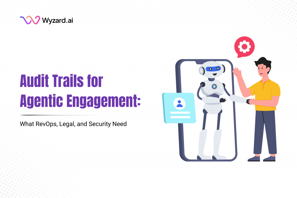 Audit trails for Agentic AI showing HITL decision paths, audit logs, and compliant engagement across web, events, LinkedIn, webinars, and email