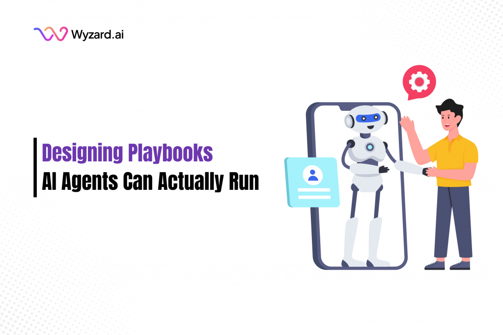 Diagram showing a structured GTM playbook being interpreted and executed by Agentic AI with HITL oversight