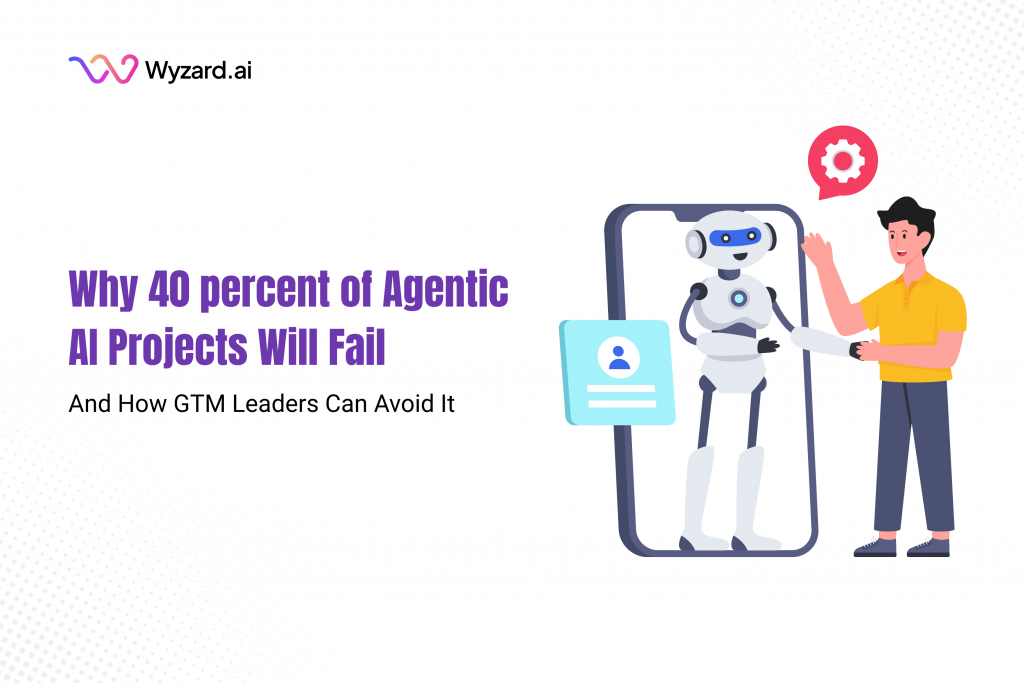 Visual showing GTM leaders preventing Agentic AI failure through HITL oversight and unified signals